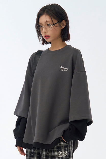 ユニセックスネックラウンドトップ