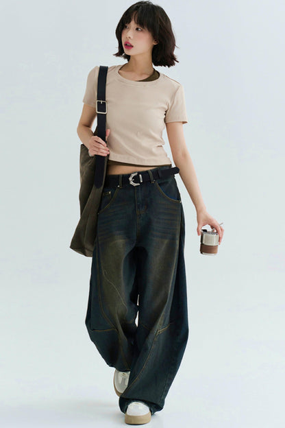 コットンTシャツ スリムフィット ストレッチ