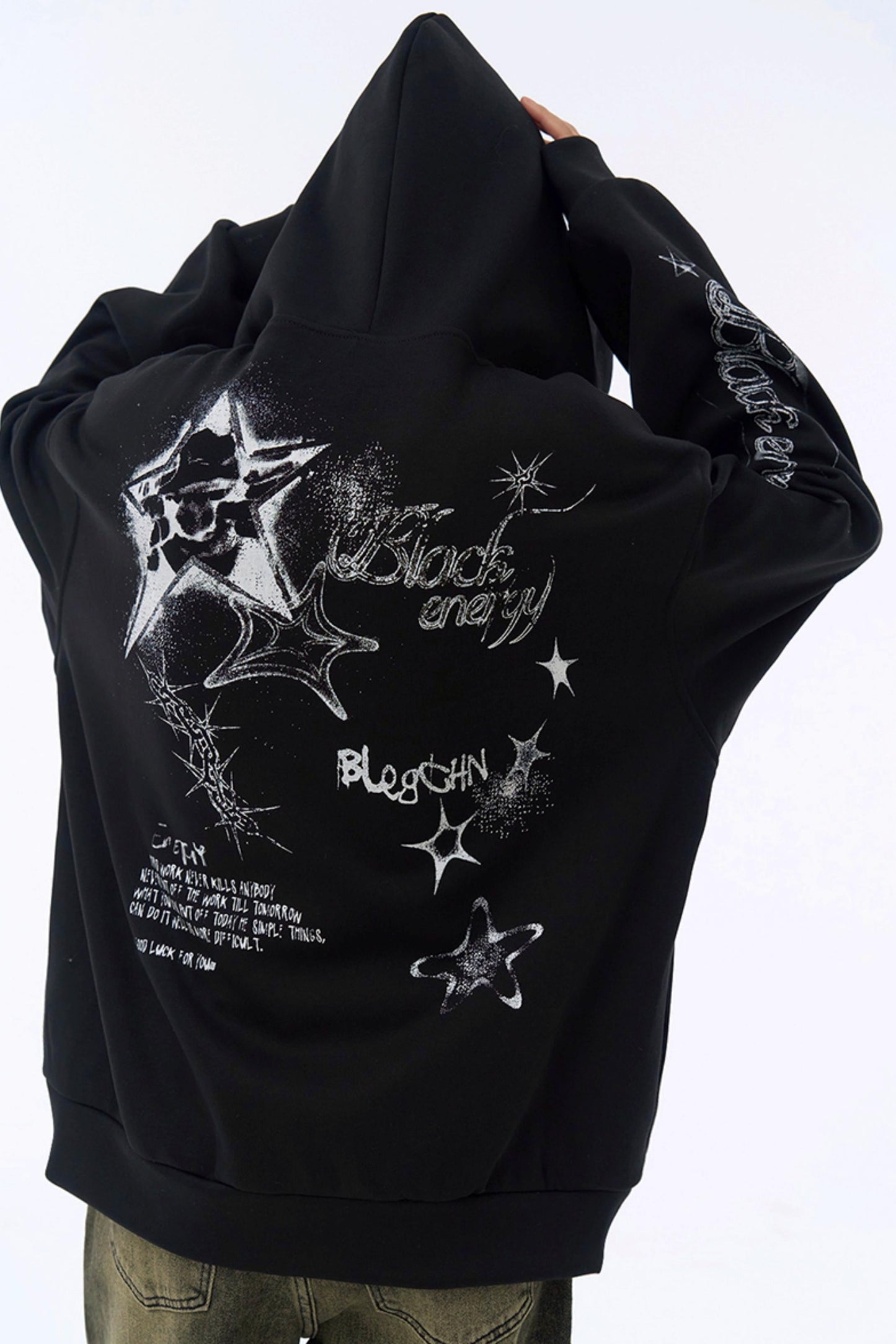 フード付きルーズパーカー グラフィティ