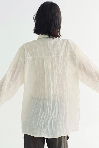 トップス 軽量 無地 長袖