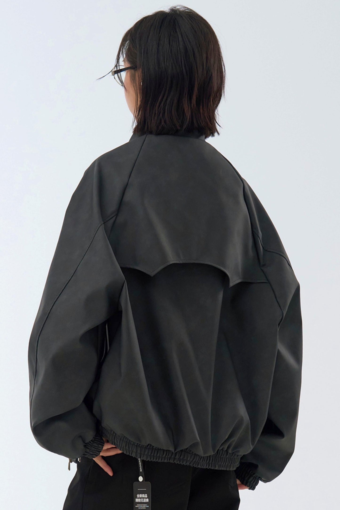 レトロスタンドレザーカラージャケット