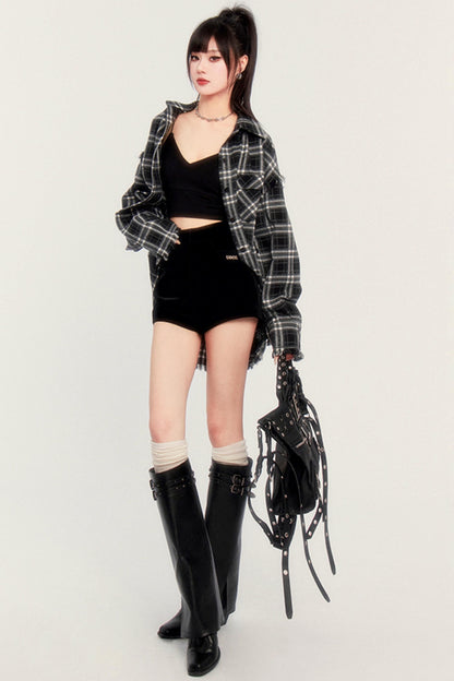 キャミソール ソフトリブ Vネック