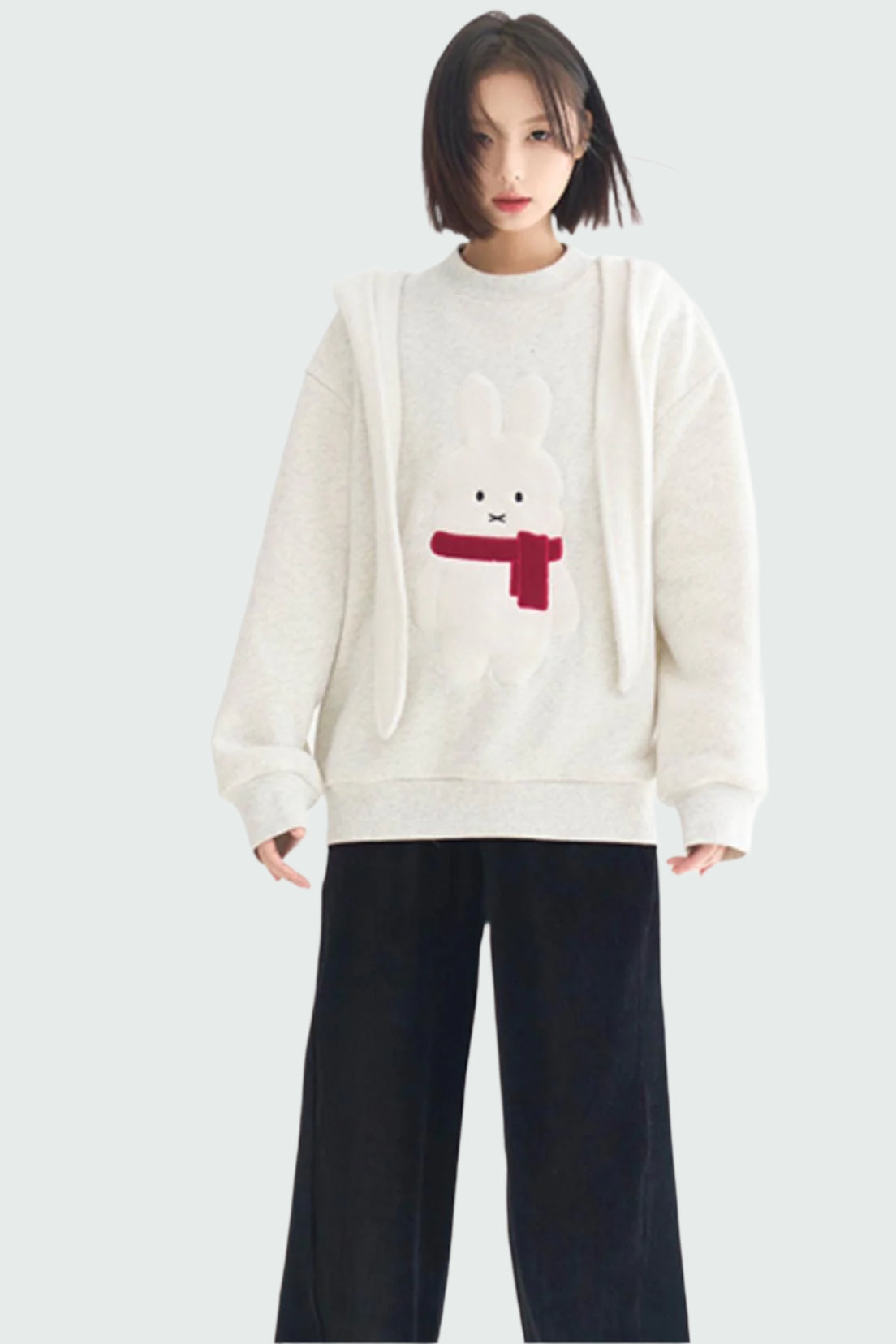 モチーフスウェットシャツ ウサギ