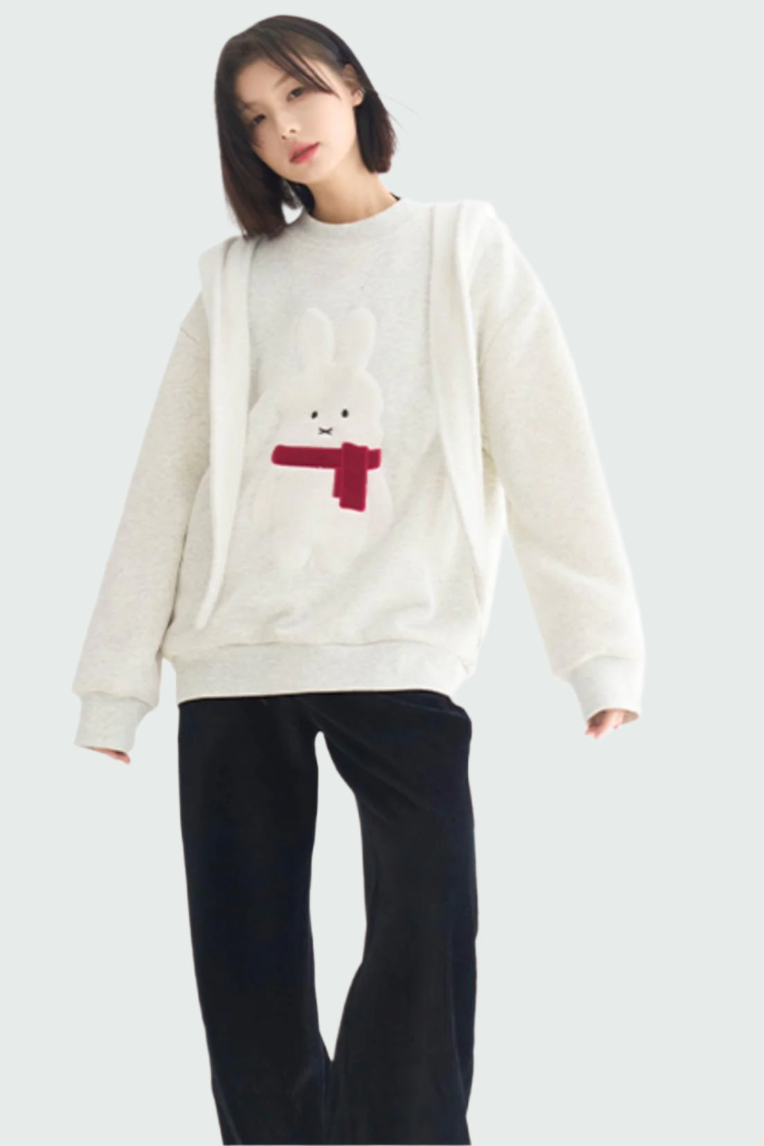 モチーフスウェットシャツ ウサギ