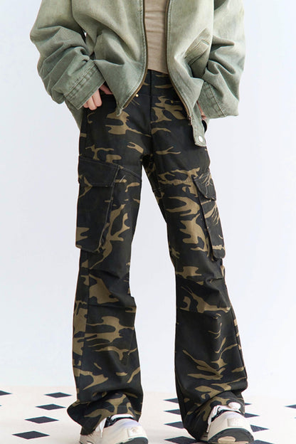 フィットパンツ 迷彩柄 リラックス