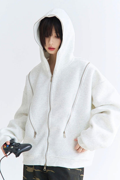 Lässiger Cardigan mit Reißverschluss