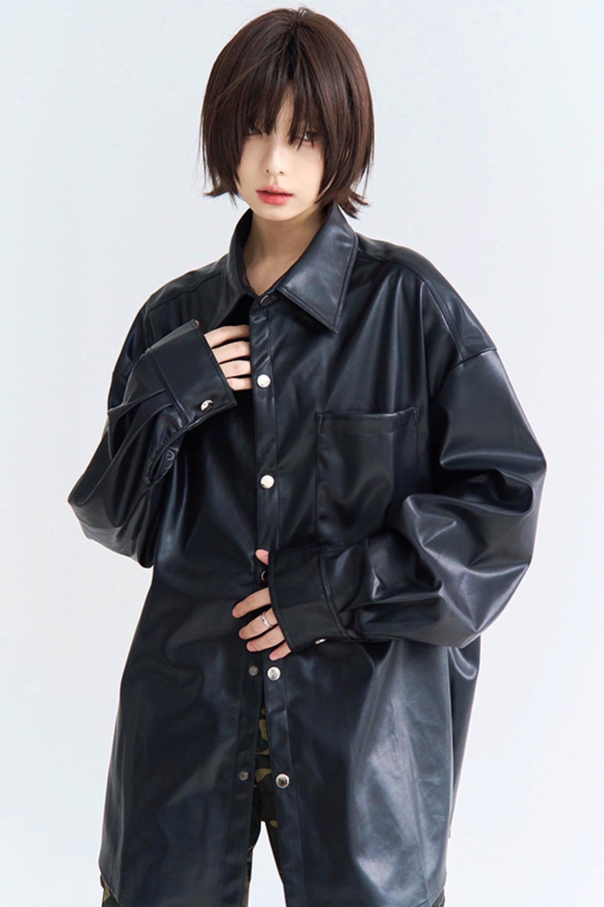 Tops PU Style Vintage