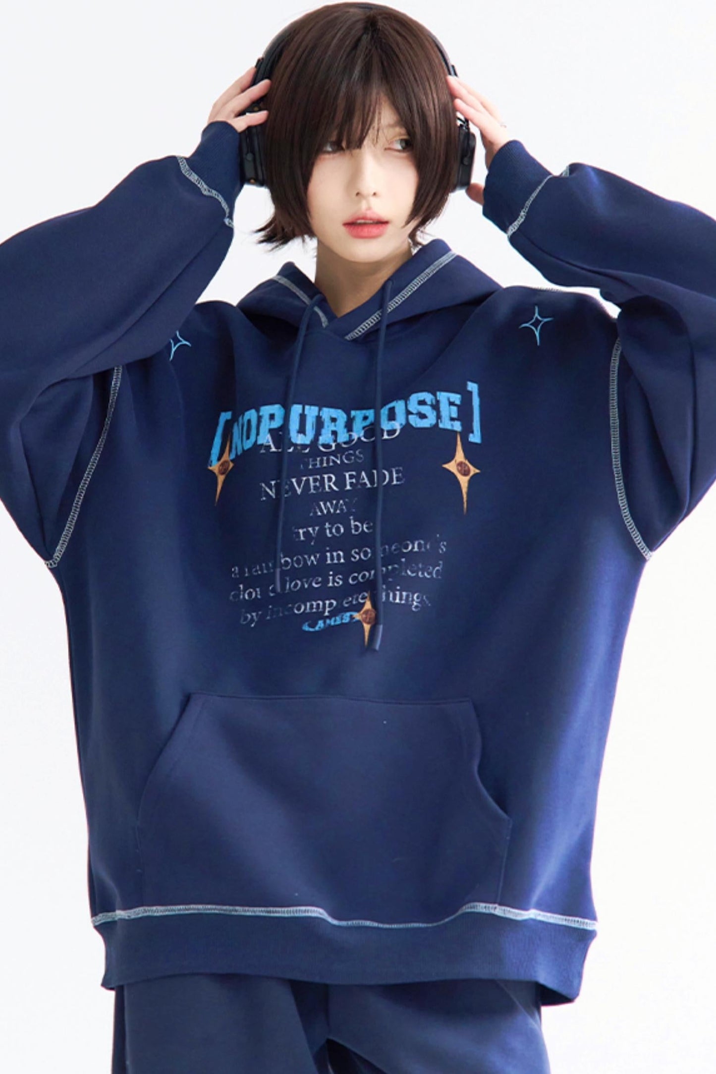 カジュアルカンガルーポケットパーカー