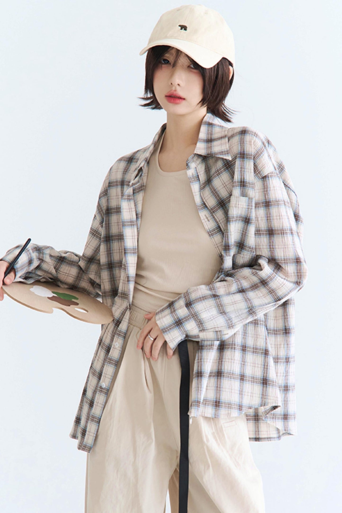 グラビティチェックレトロシャツ