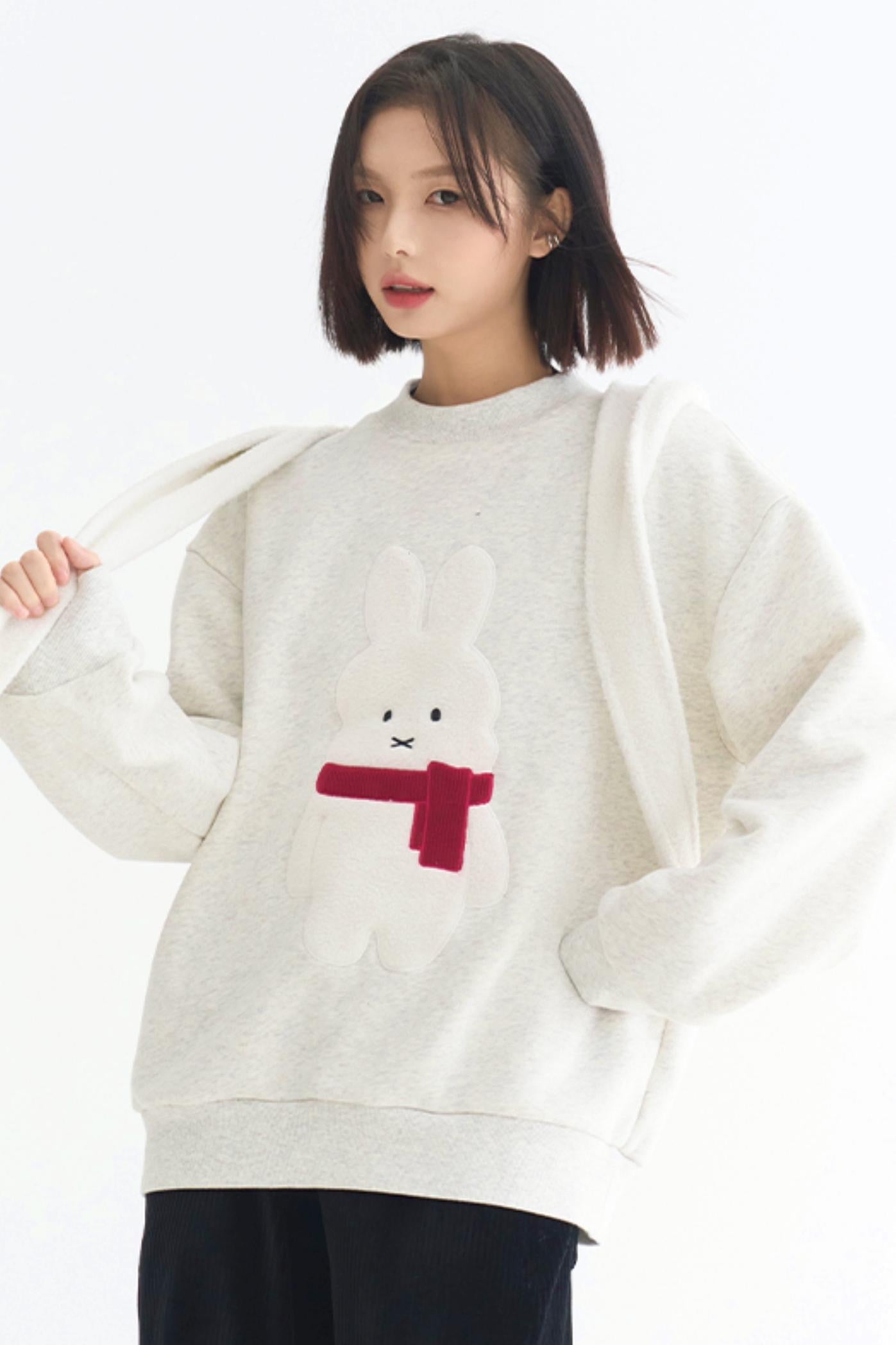 モチーフスウェットシャツ ウサギ