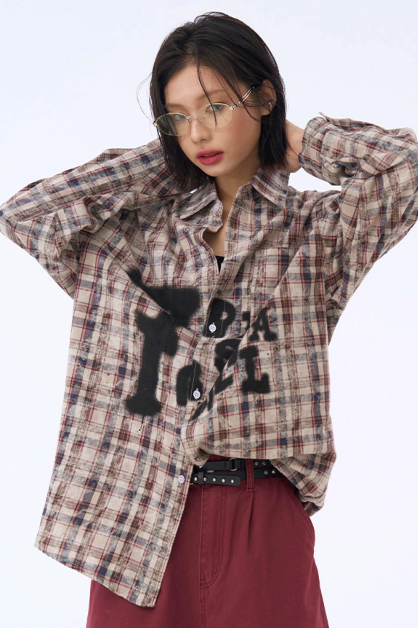 シャツ チェック柄 グラフィック アーバンチェック