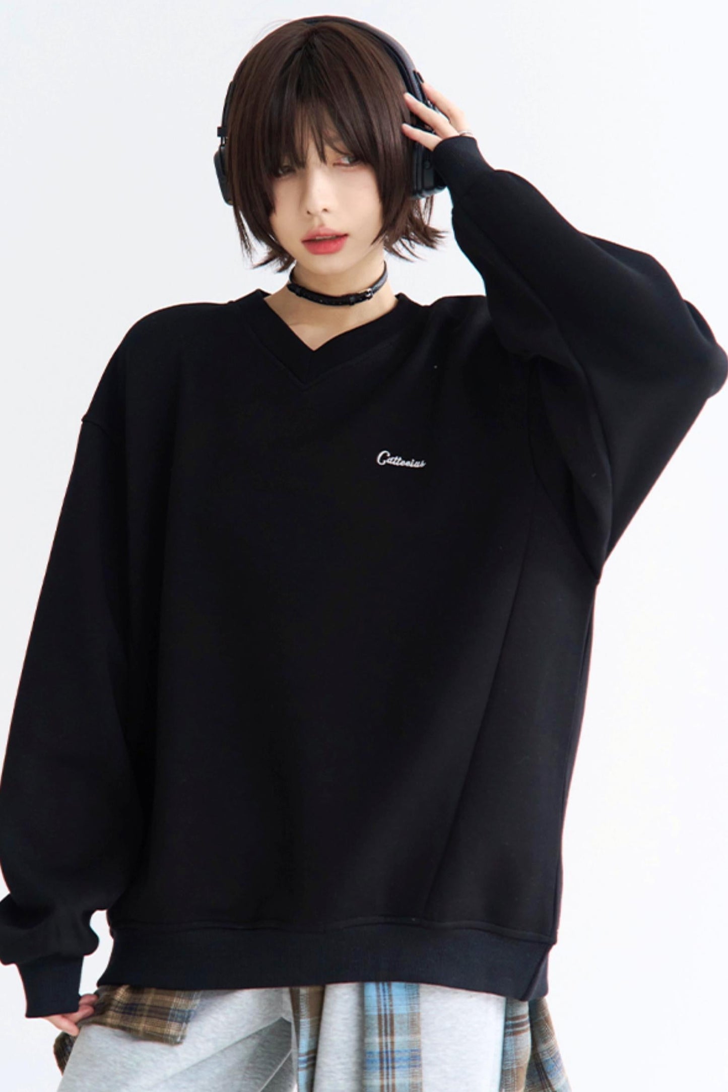 Pullover Letter Patch Casual