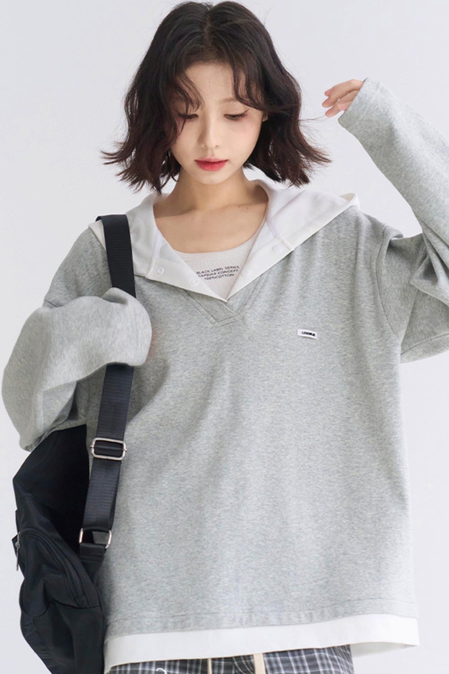 Casual V-Neck Sweatshirt