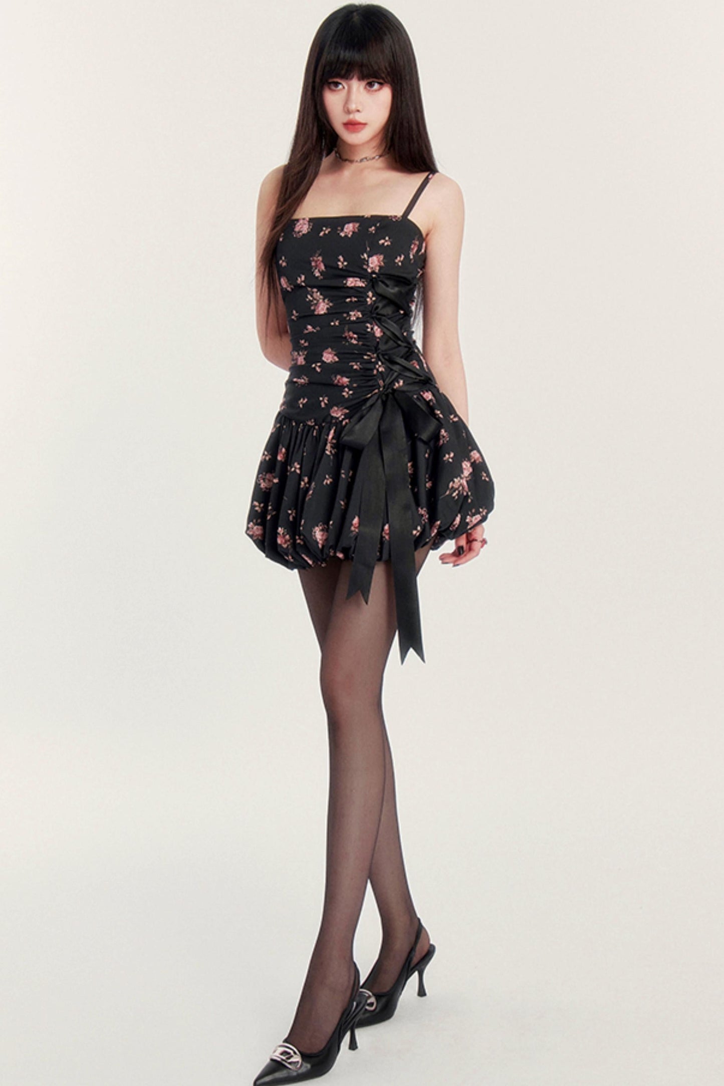 Kleid Urlaub Blume Silhouette