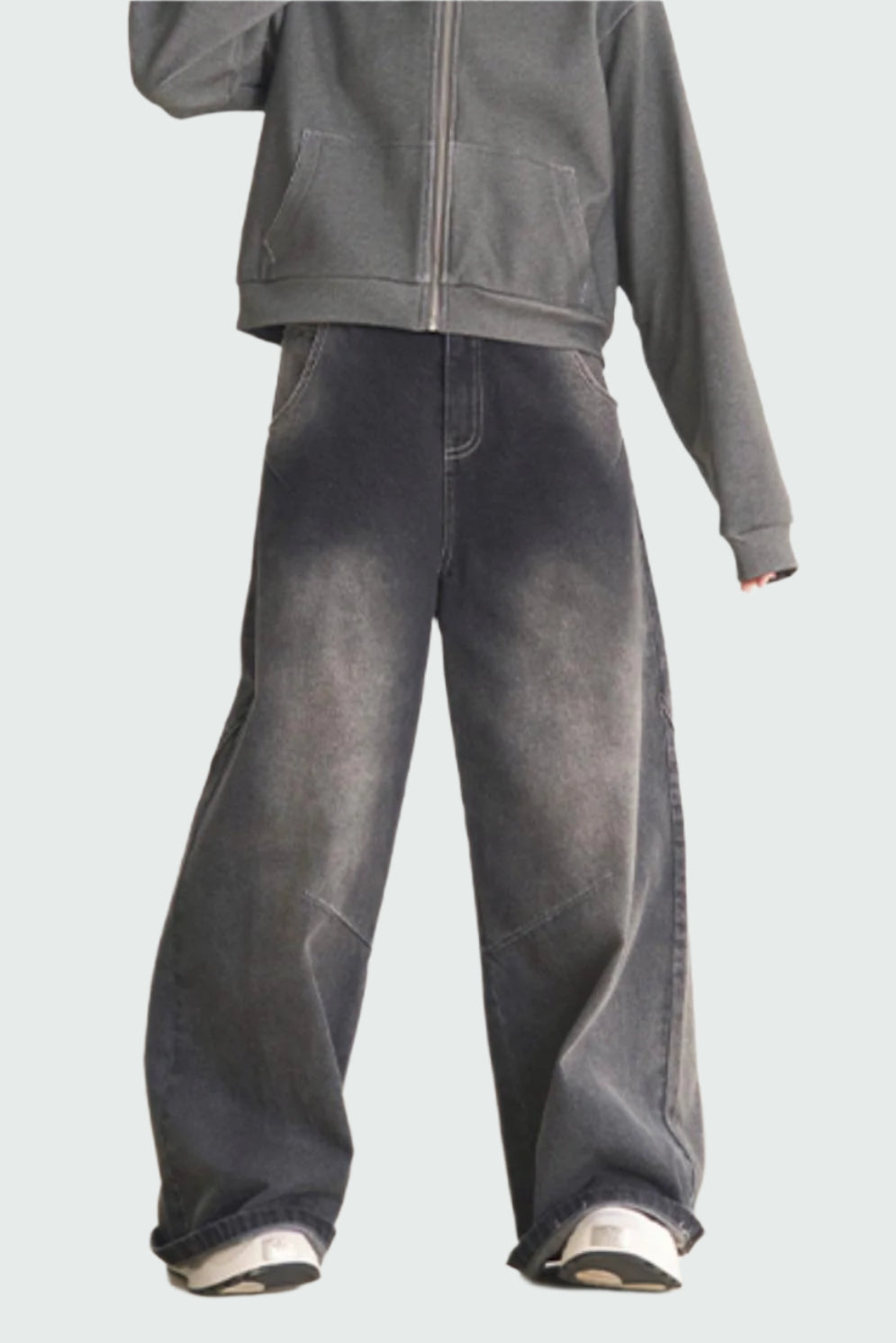 Wide Gravity of Jeans Leg Museum Retro