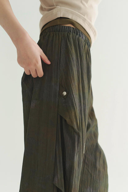 ドレーププリーツカジュアルパンツ