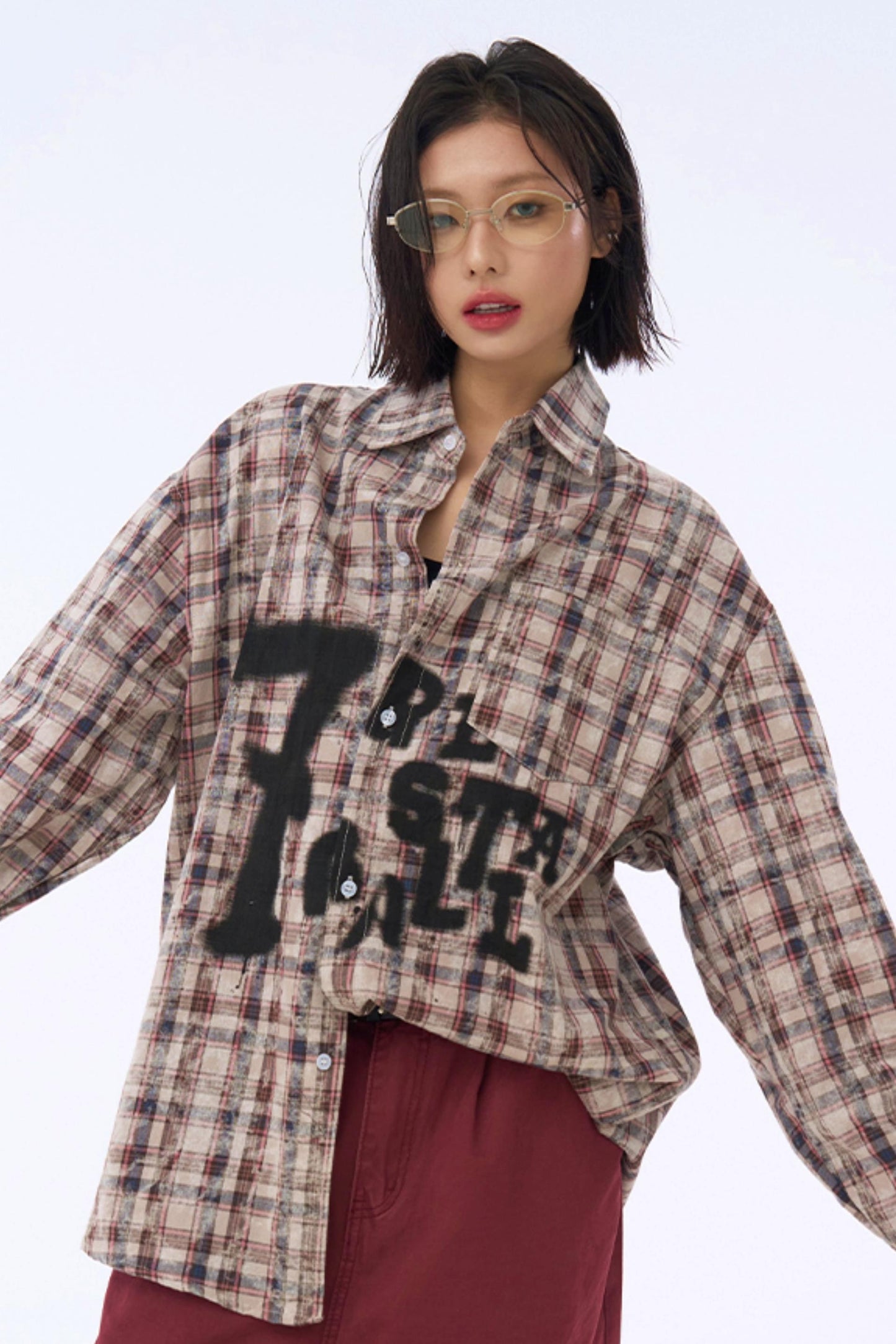 シャツ チェック柄 グラフィック アーバンチェック