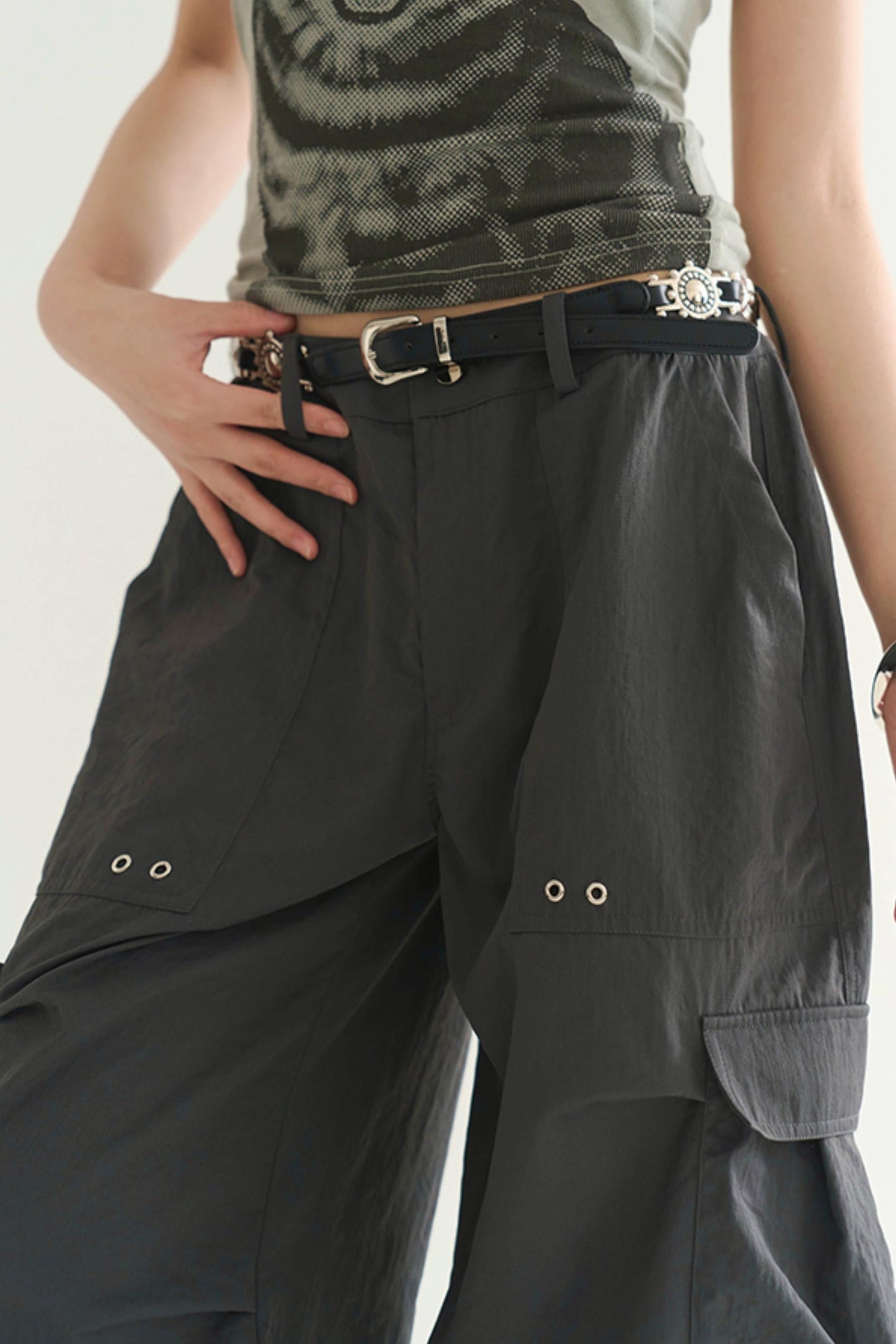 Y2K Cargo Casual Pants Airy