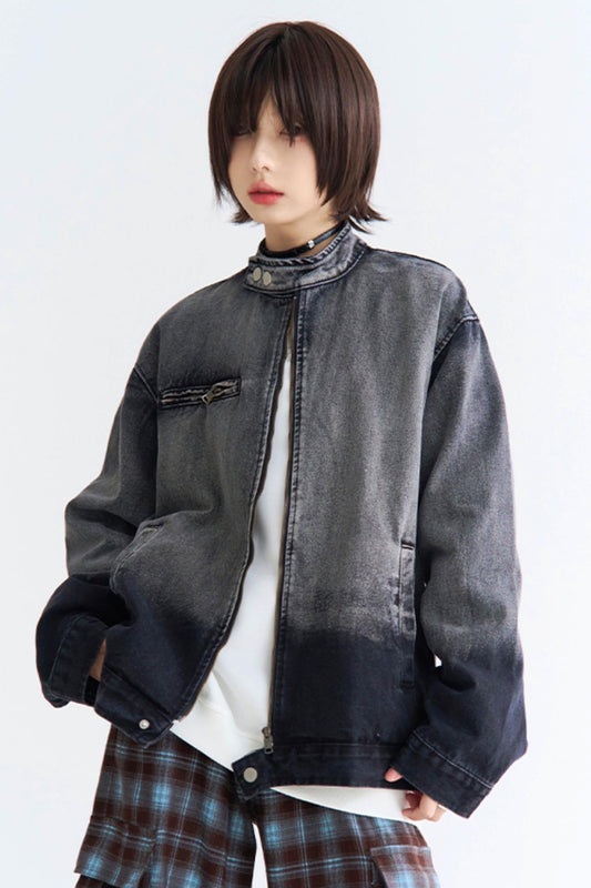 ジャケット ジーンズ オンブレ リラックス