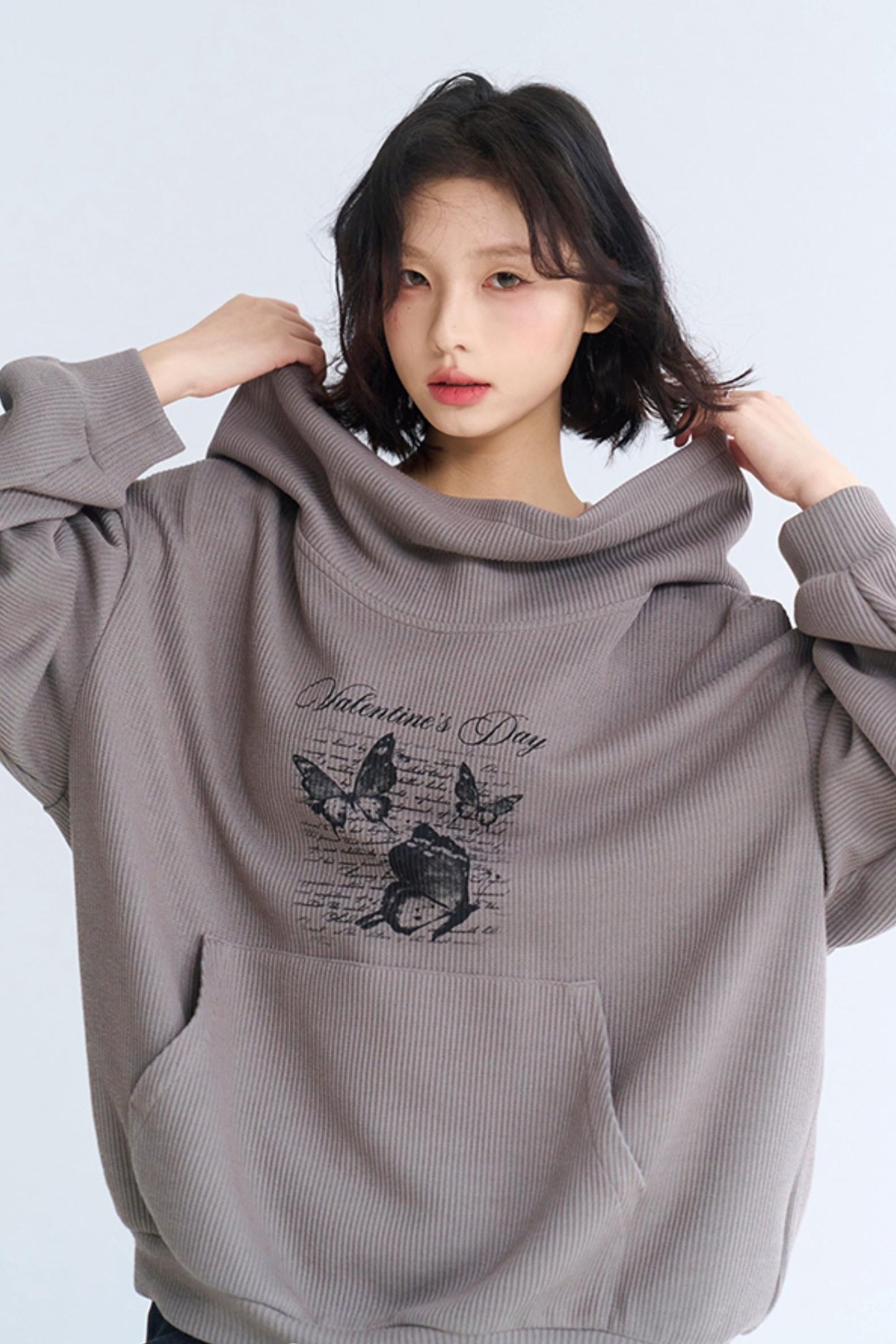 Hoodie Sweatshirt Asymmetrisch