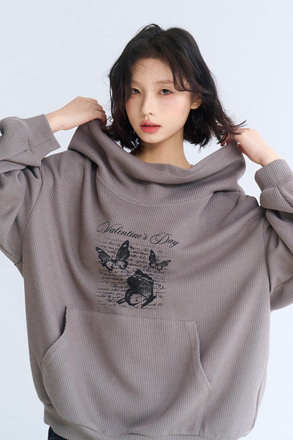 Hoodie Sweatshirt Asymmetrisch