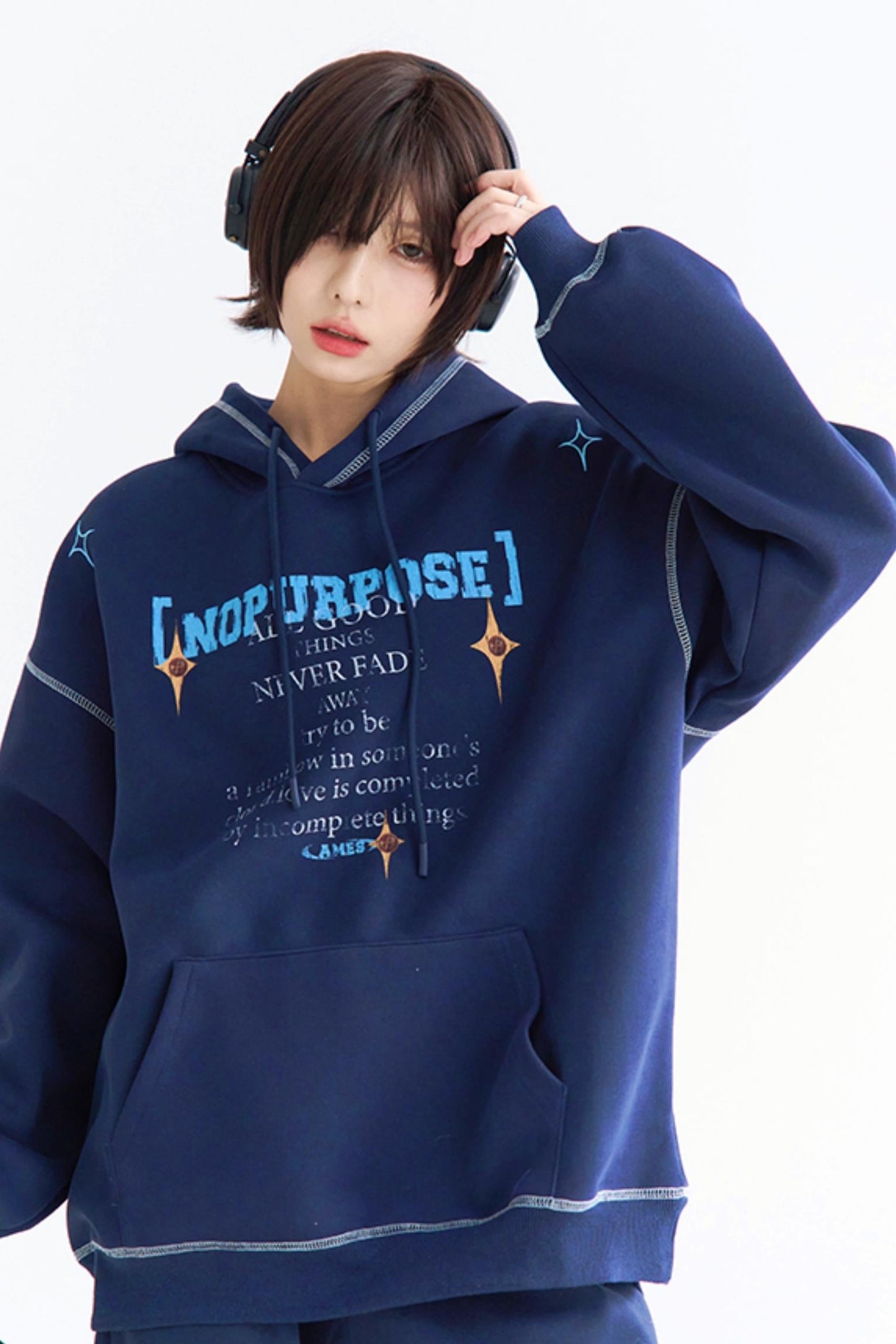 カジュアルカンガルーポケットパーカー