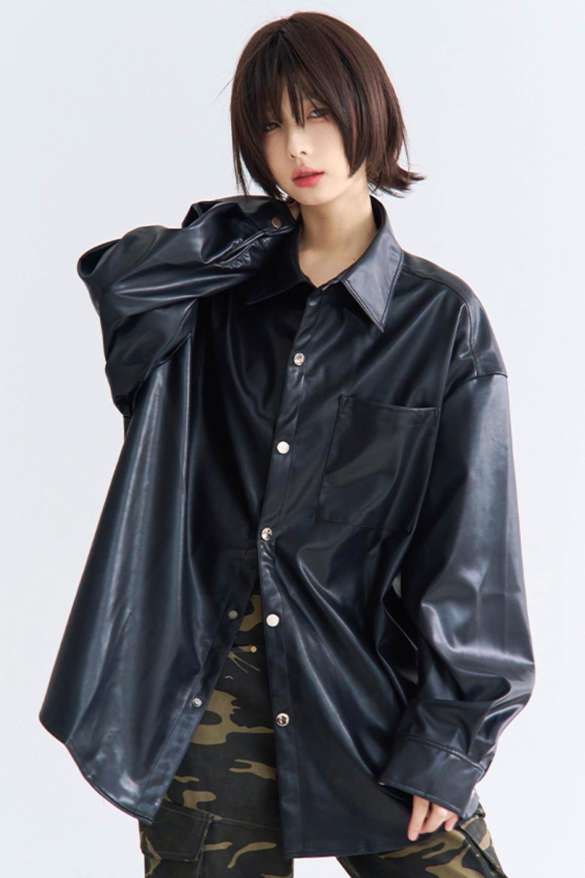 Tops PU Style Vintage