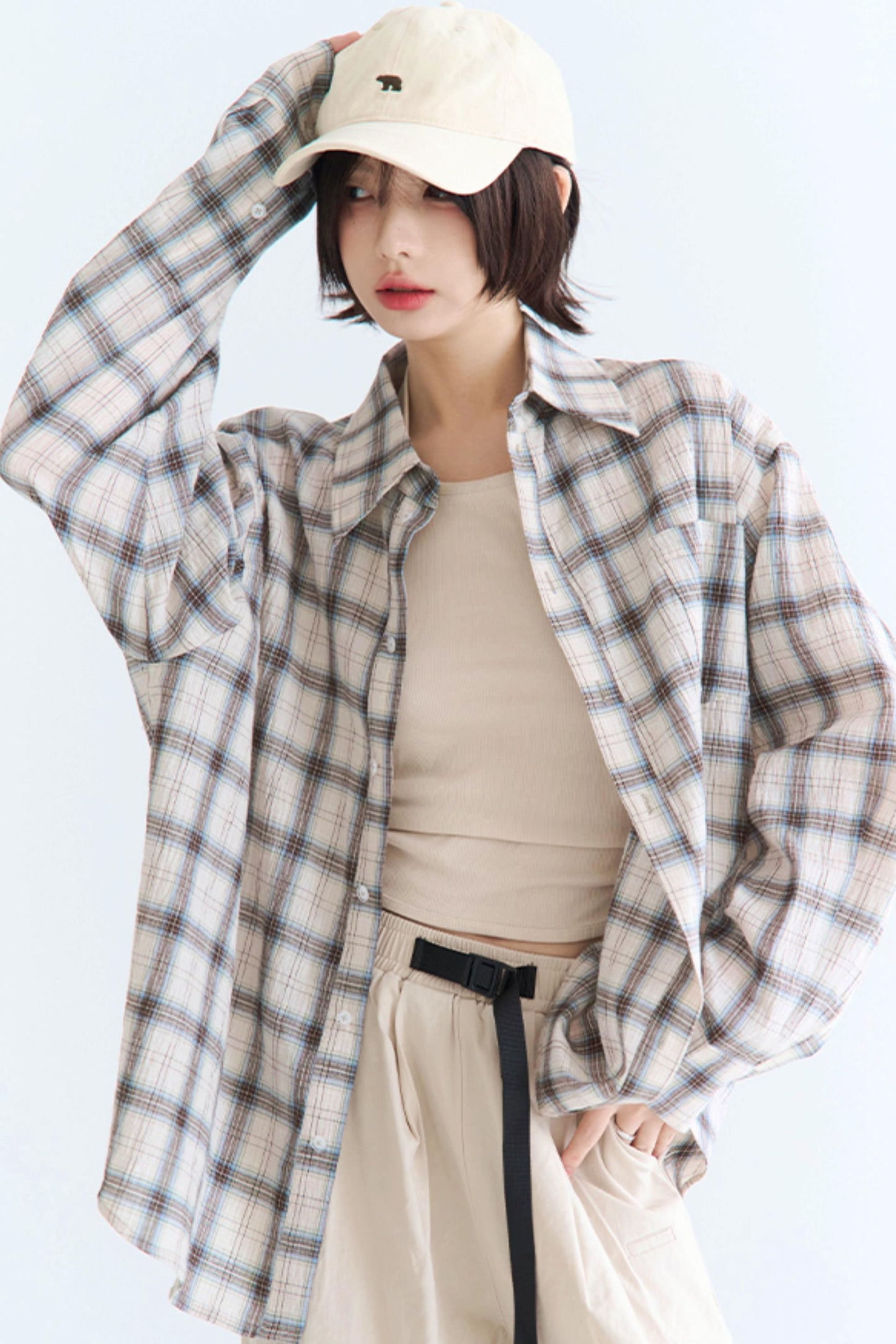 グラビティチェックレトロシャツ