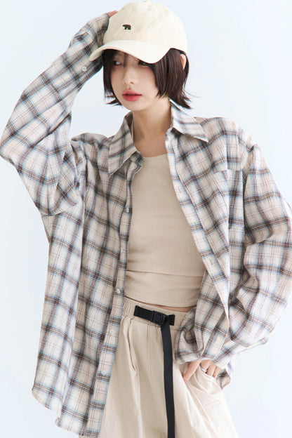 グラビティチェックレトロシャツ