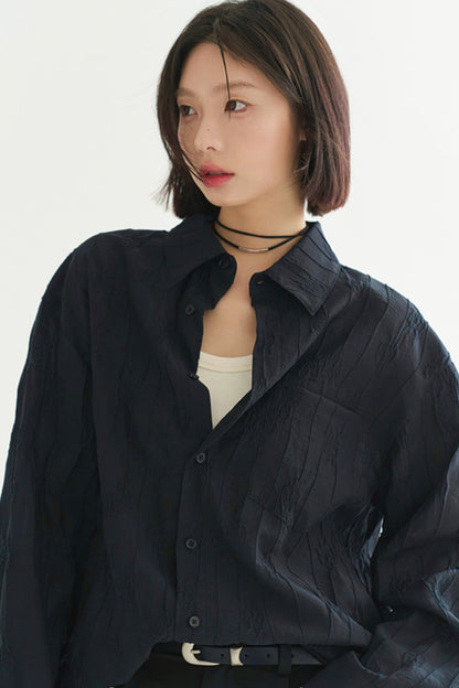 トップス 軽量 無地 長袖