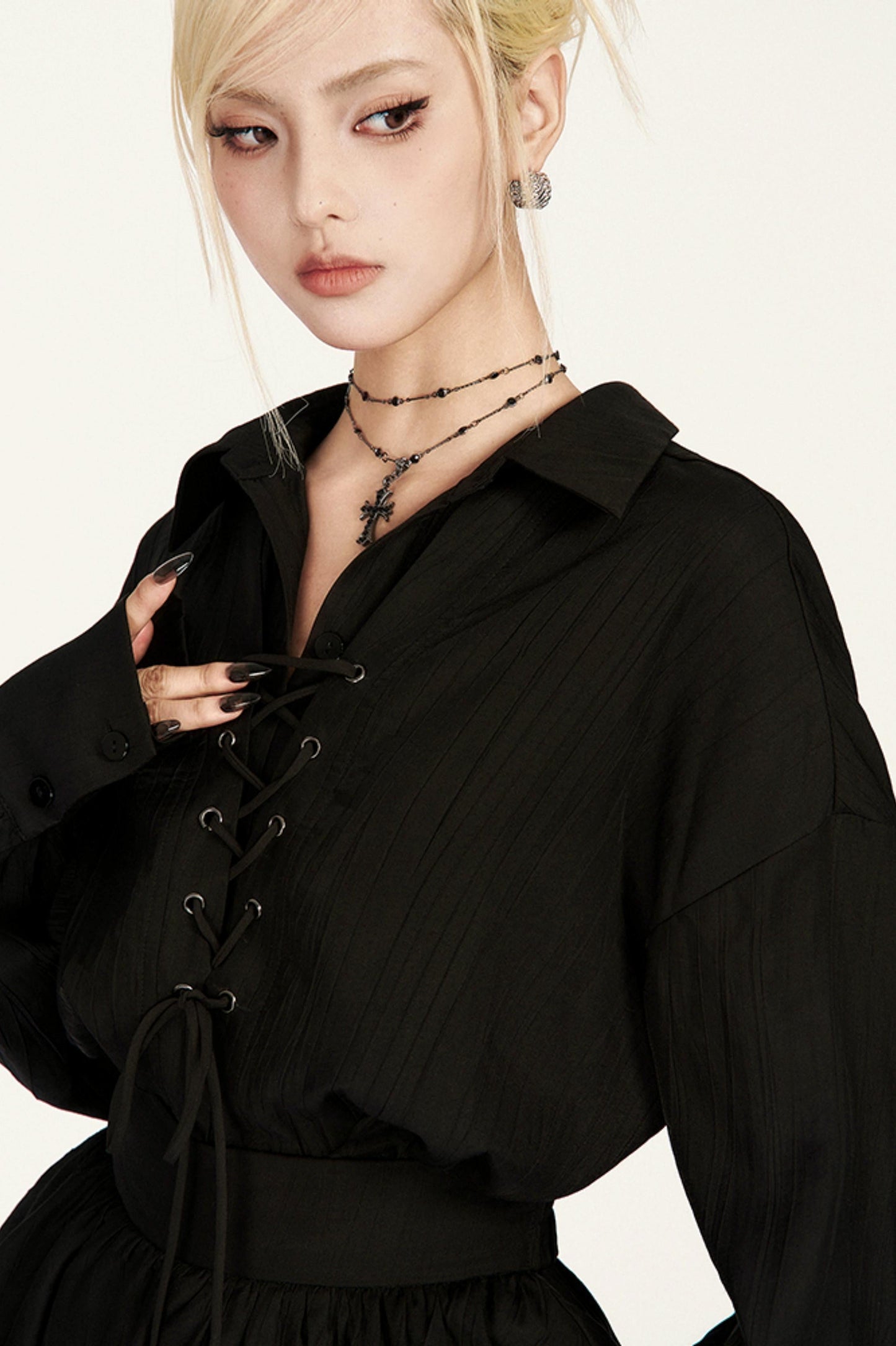 セットアップシャツ フレンチベルト