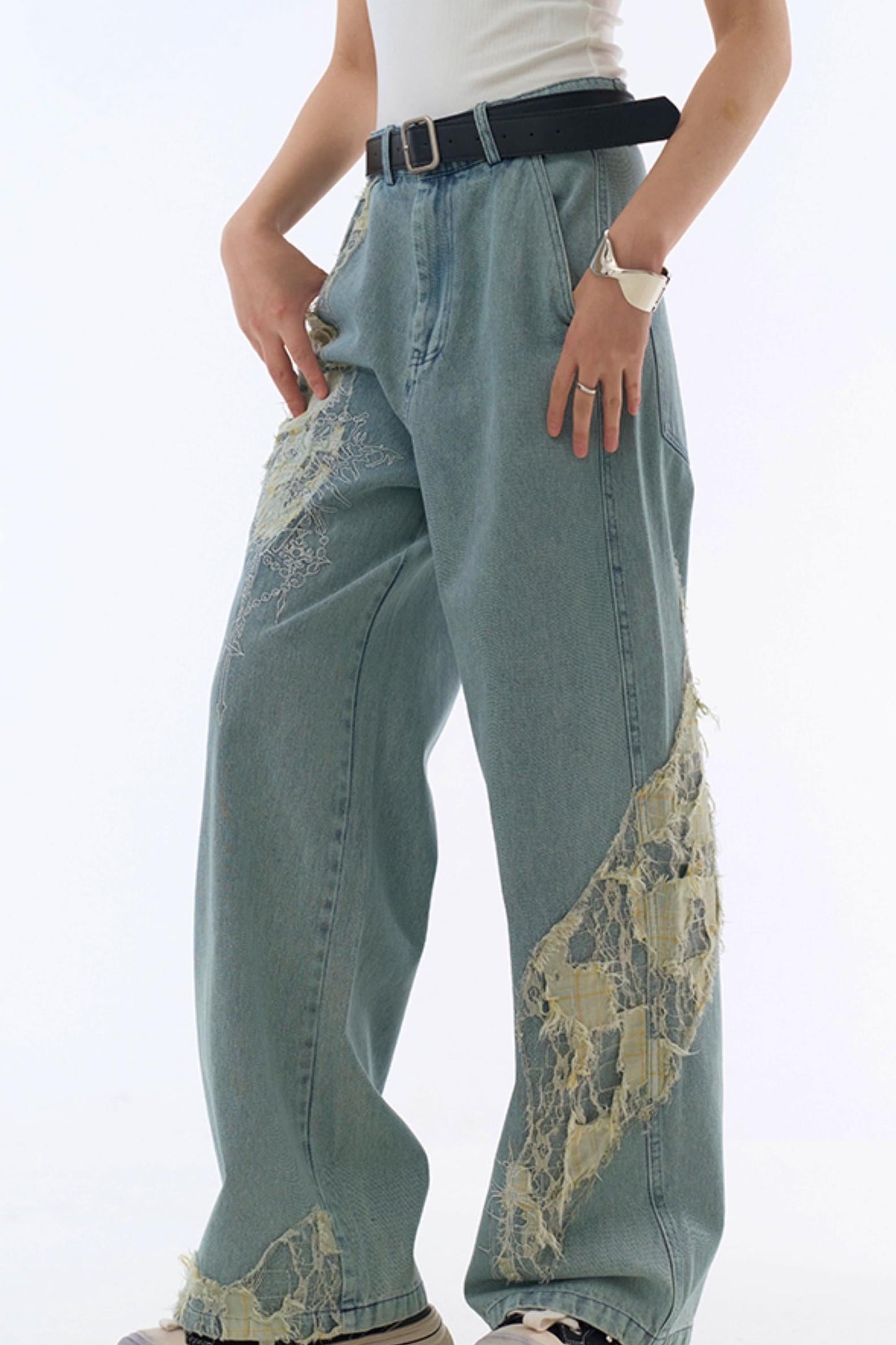 Jeans im Racer-Stil, locker lässig