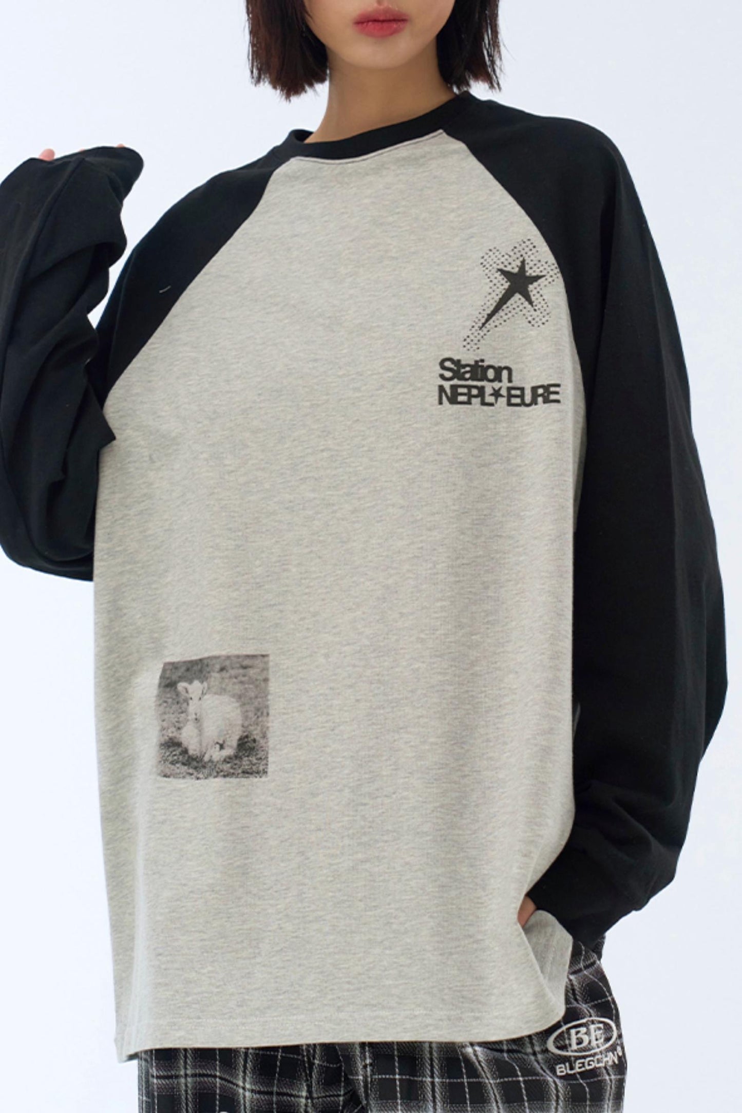 フィットコリジョン ロングスリーブ ルーズTシャツ プリント