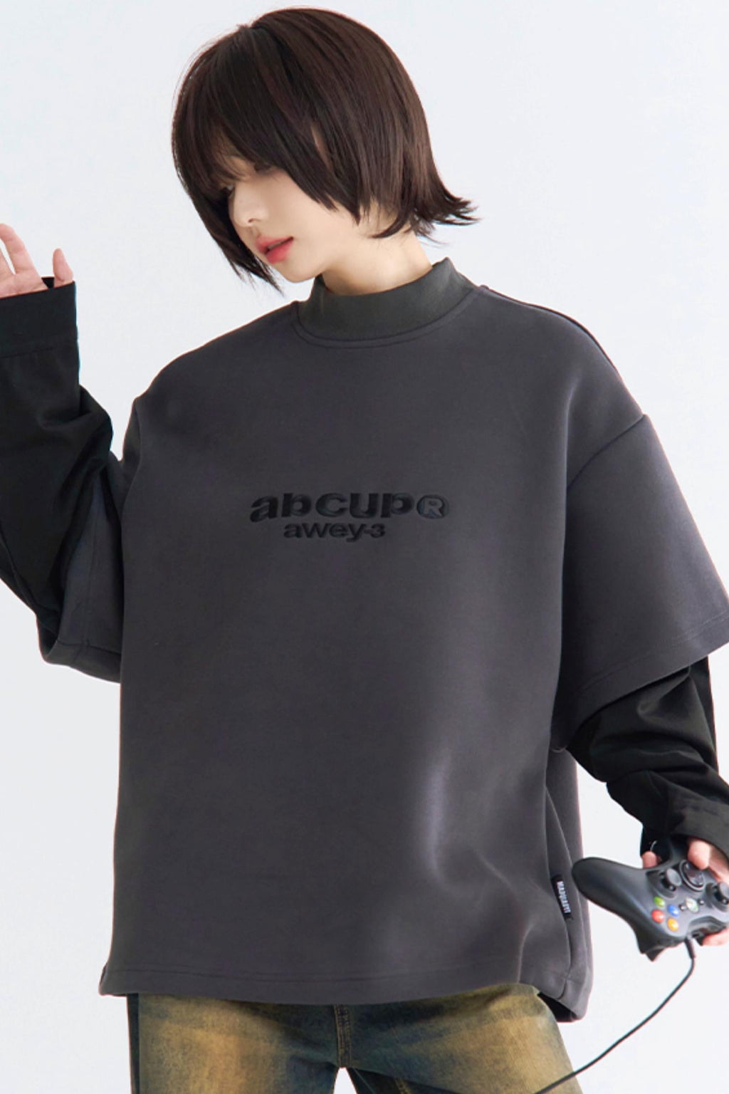 Pull contrasté style couche