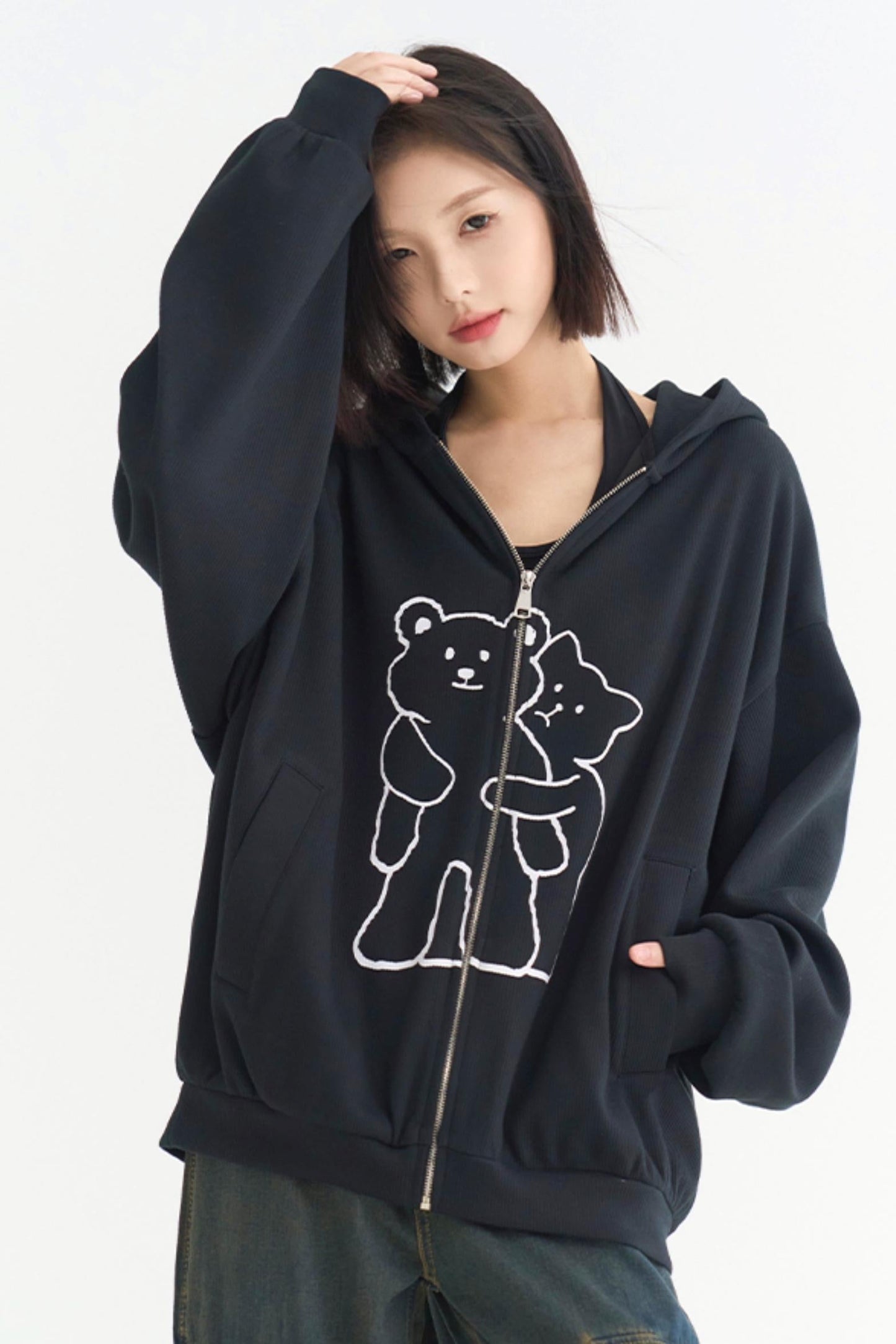 Casual Hoodie Cardigan Zip