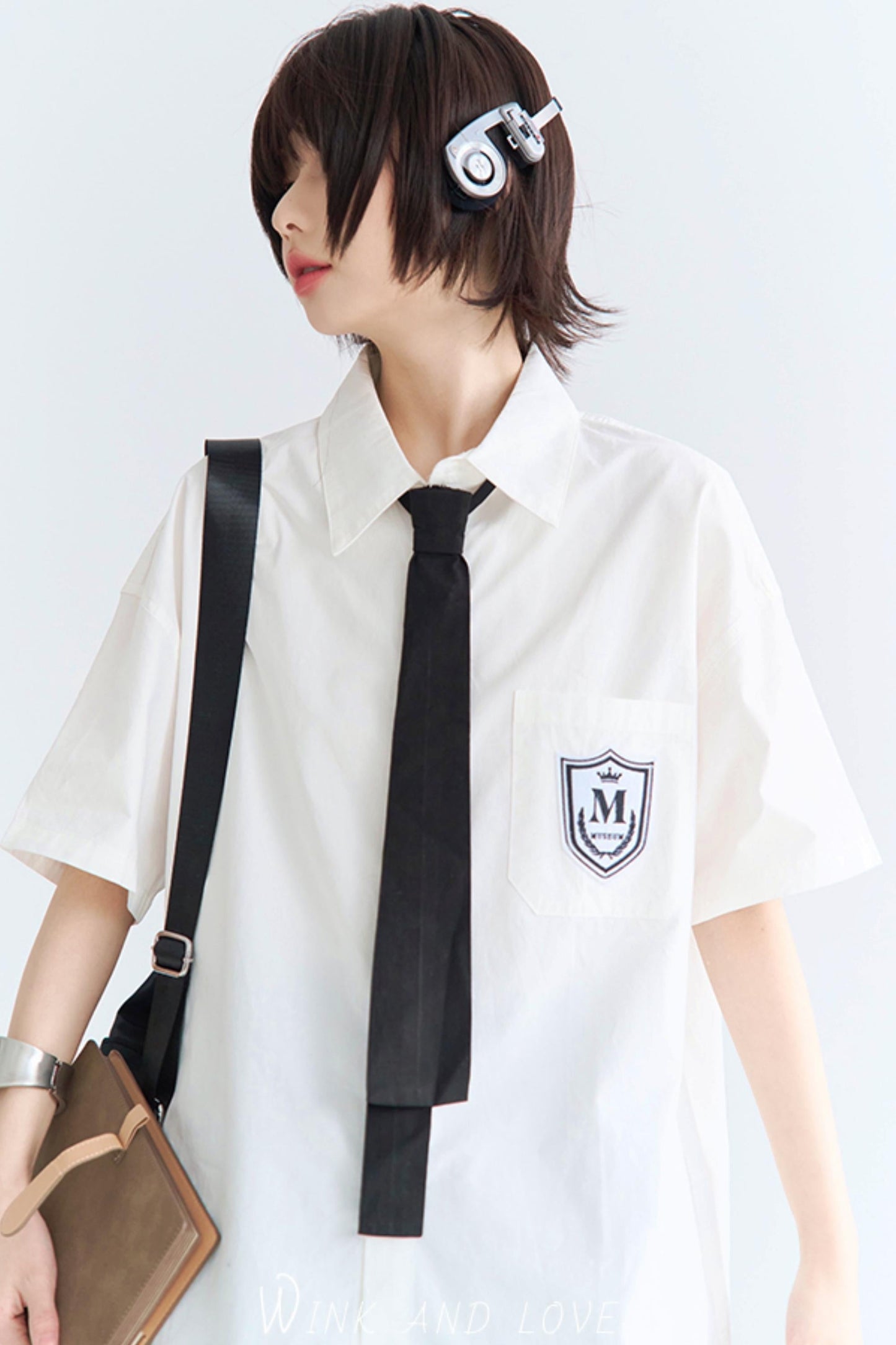 シャツ ゆったり フィット カレッジ