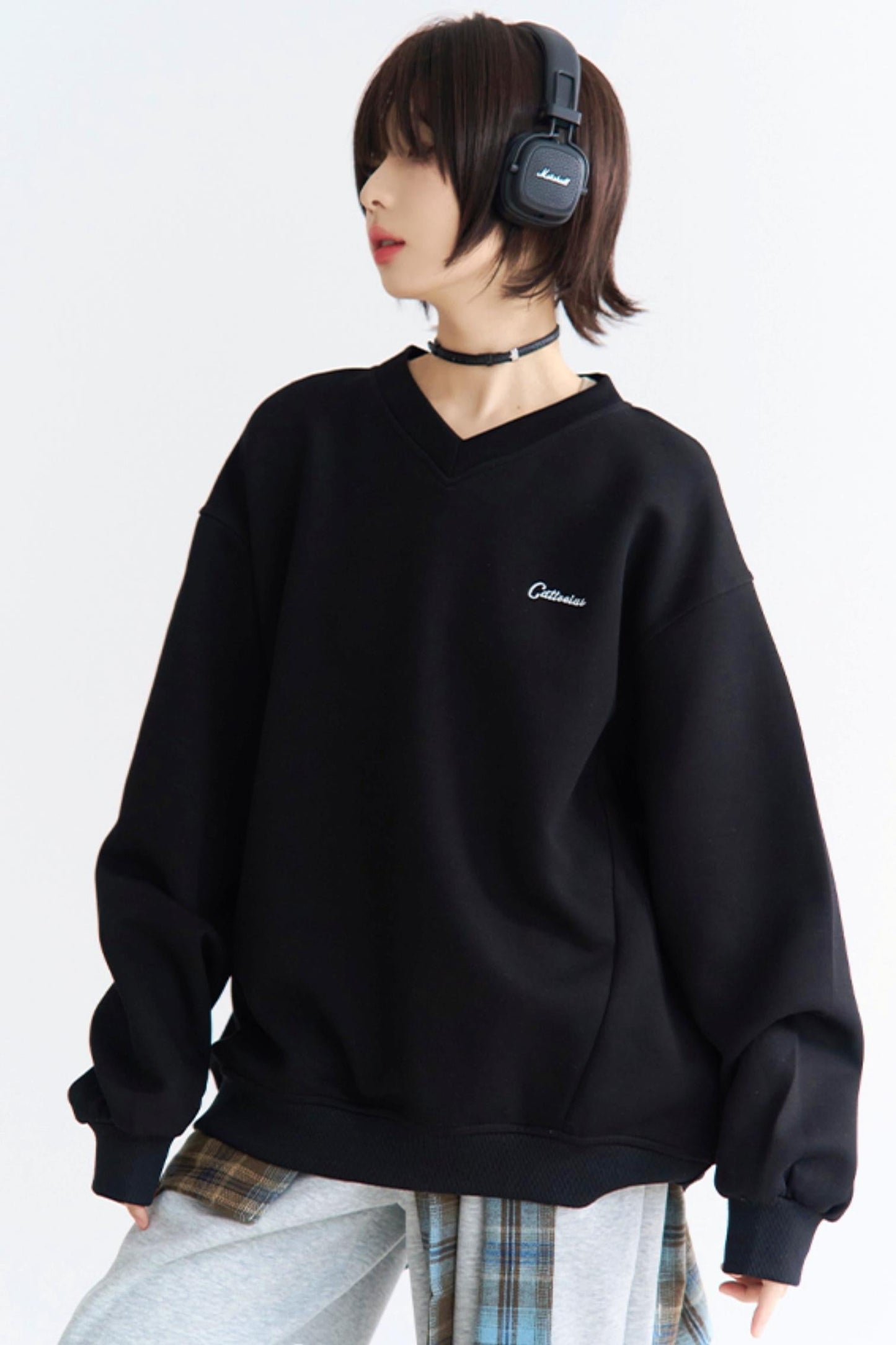 Pullover Letter Patch Casual