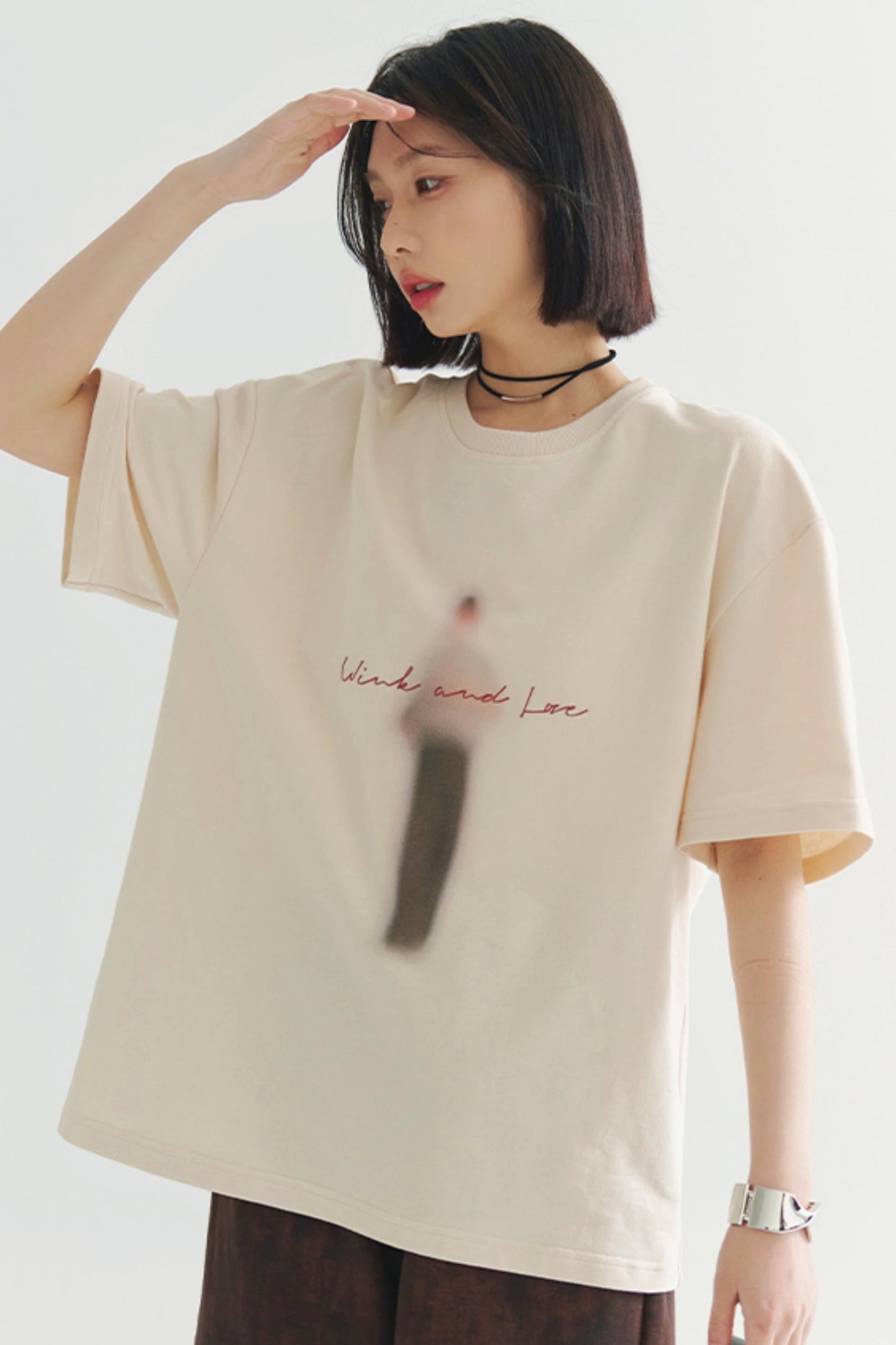 コットンシルエット ブラードTシャツ