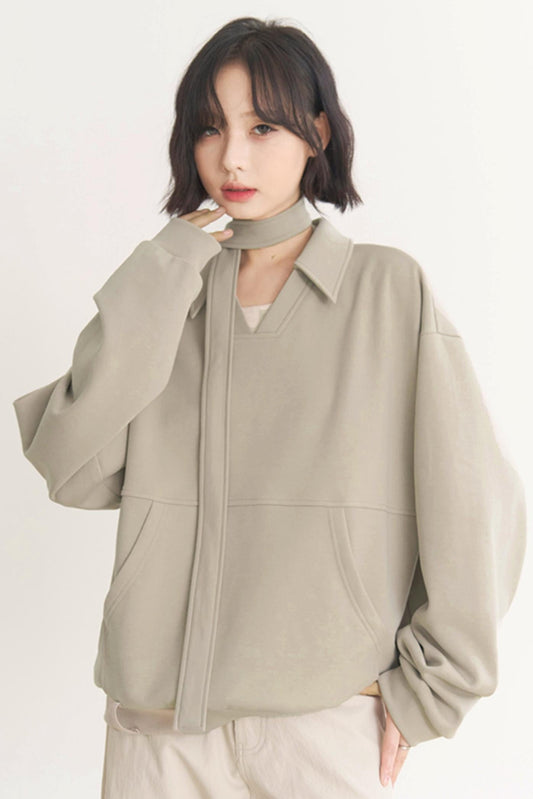 Museum Lässiger V-Ausschnitt Damen 2025 Kollektion Spring Gravity Pullover