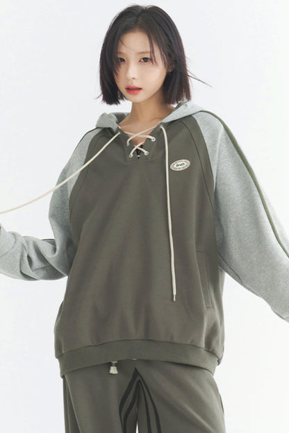 Weicher Patchwork-Parka-Kontrast