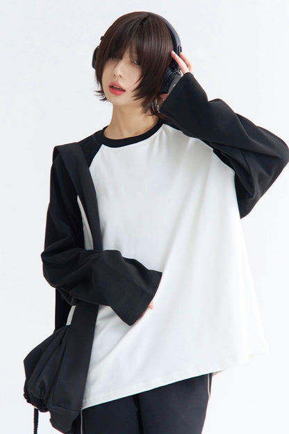 リラックスフィットTシャツ パッチワーク