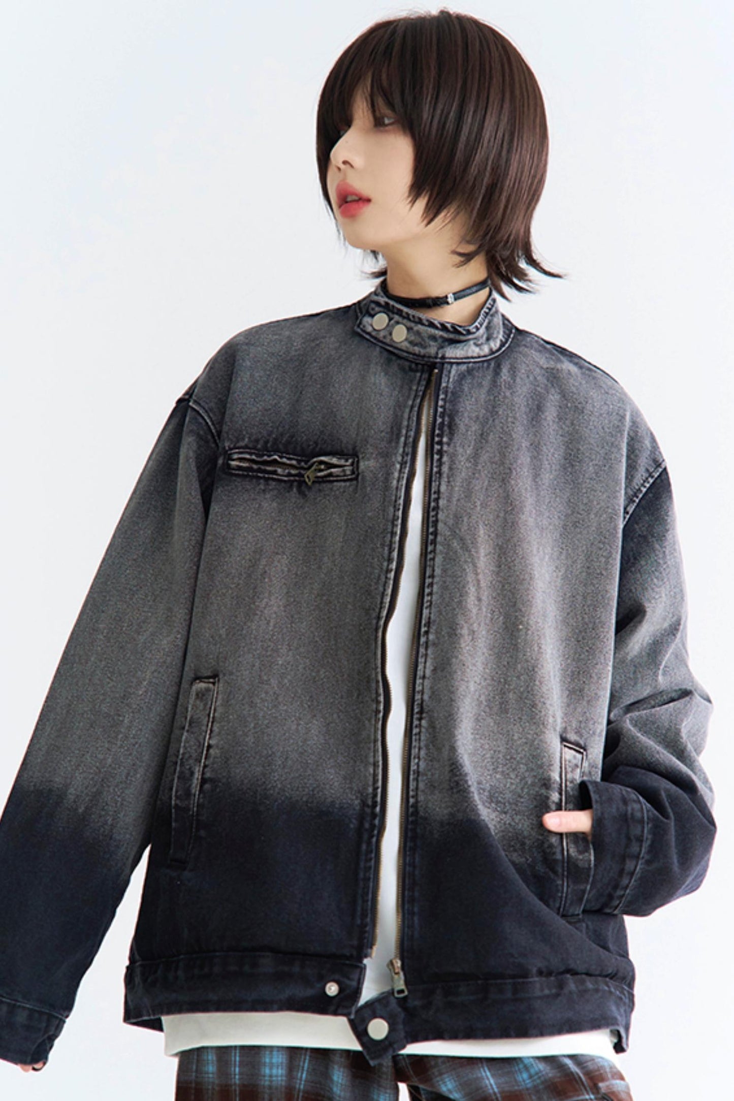 ジャケット ジーンズ オンブレ リラックス