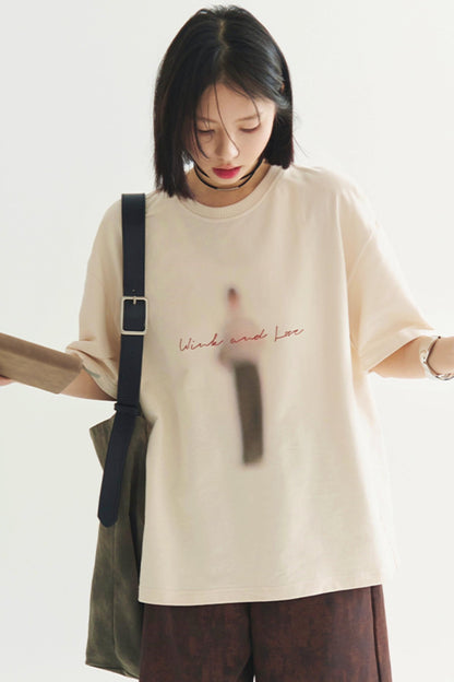 コットンシルエット ブラードTシャツ