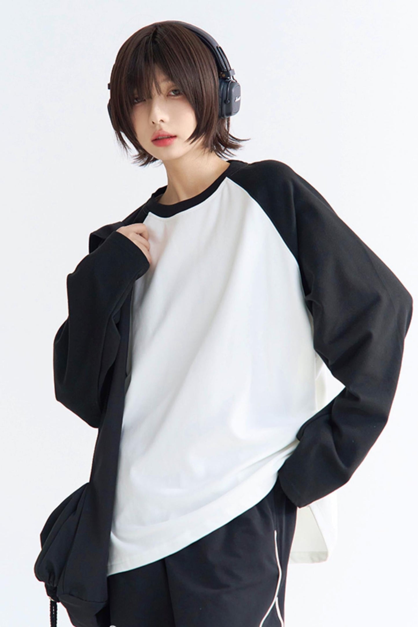 リラックスフィットTシャツ パッチワーク