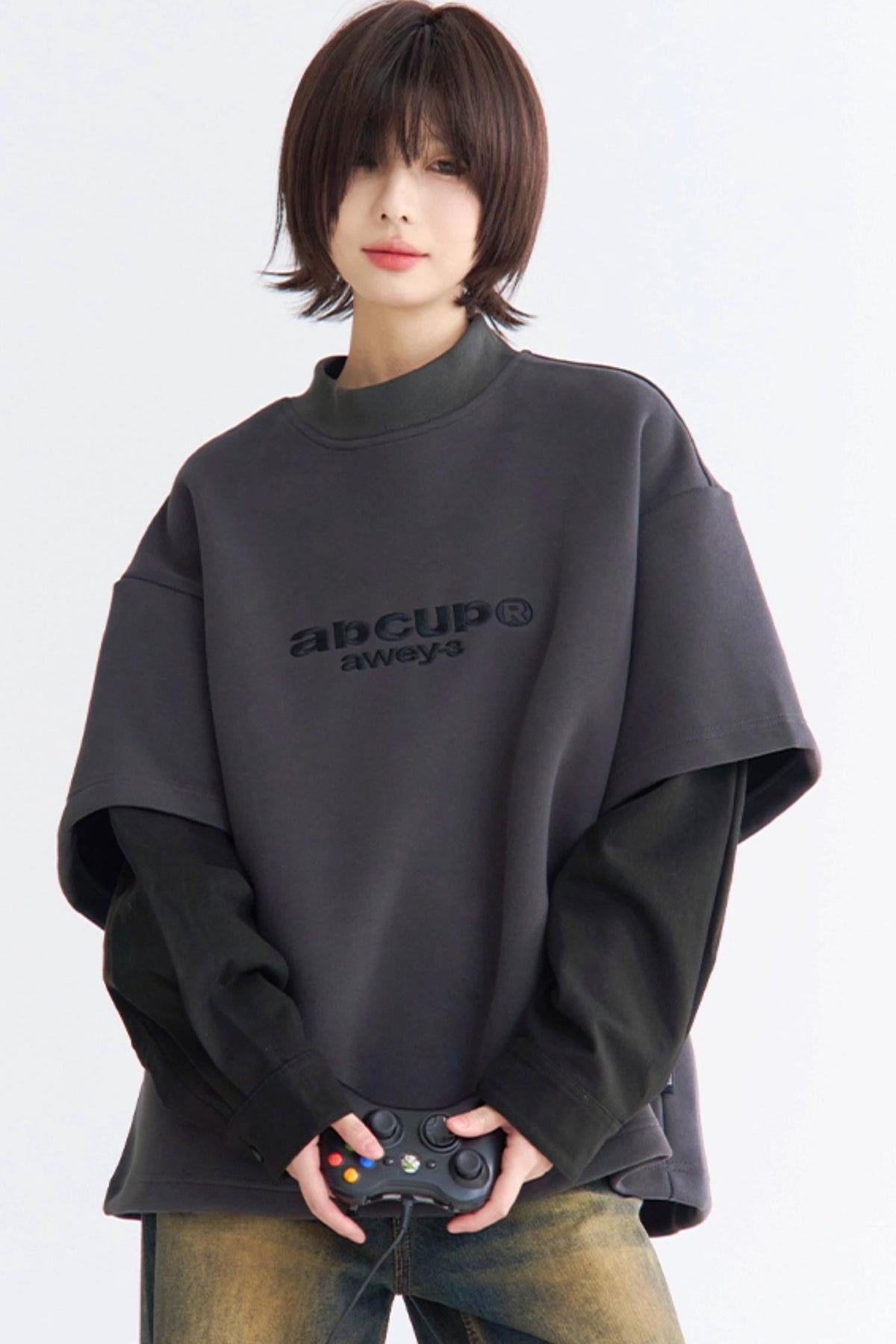 Pull contrasté style couche