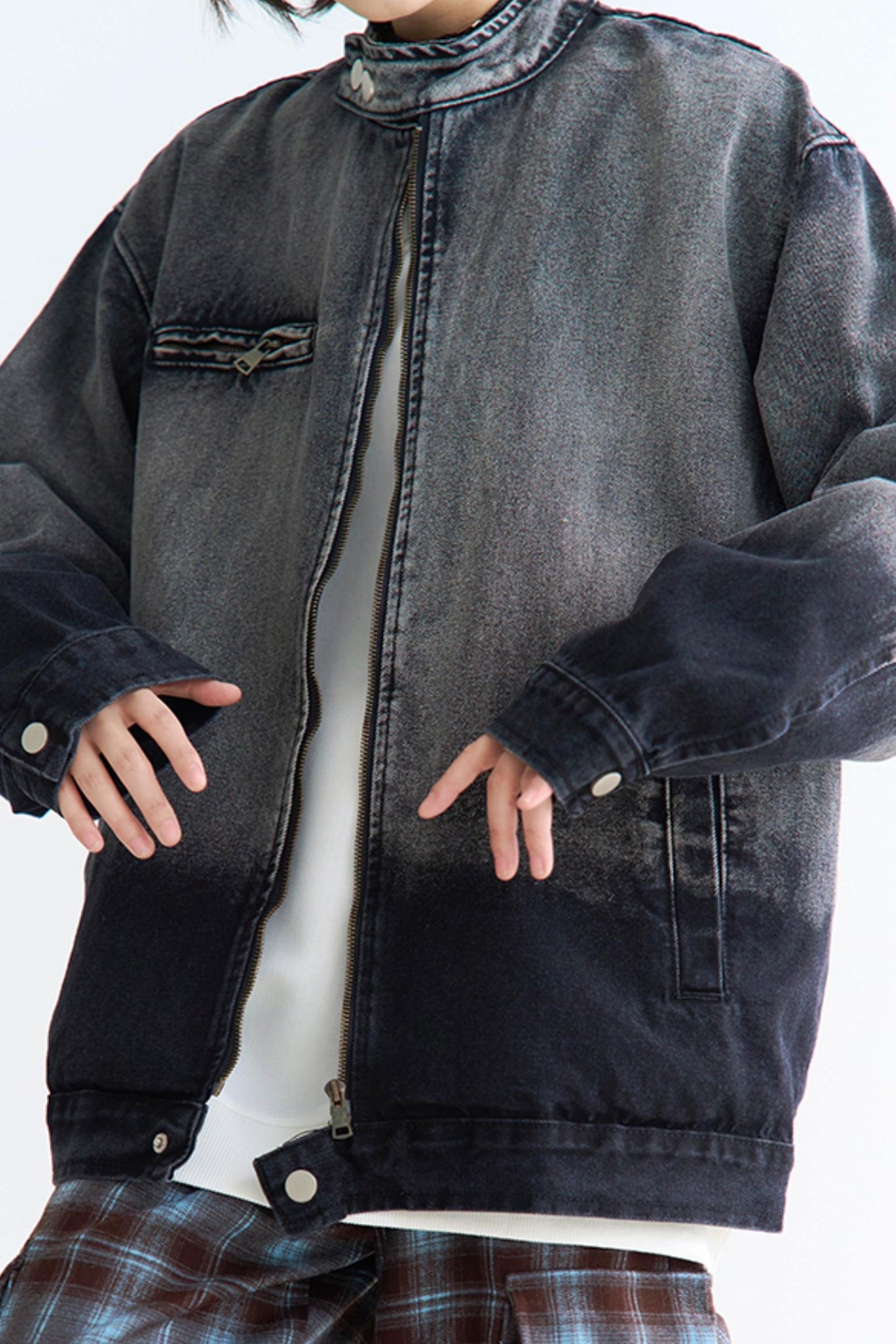 ジャケット ジーンズ オンブレ リラックス