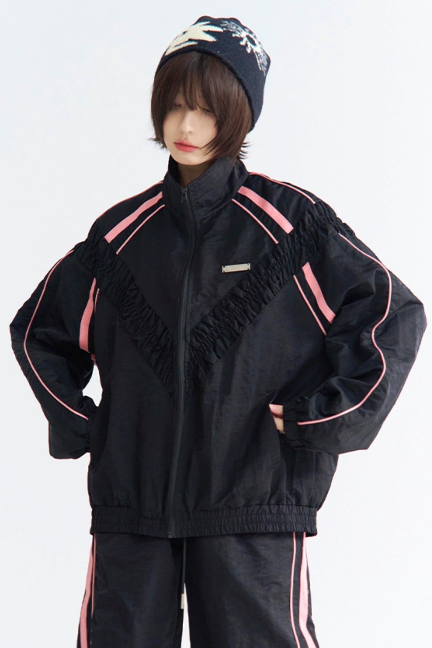 2ピースカジュアルセットアップスポーツスーツ