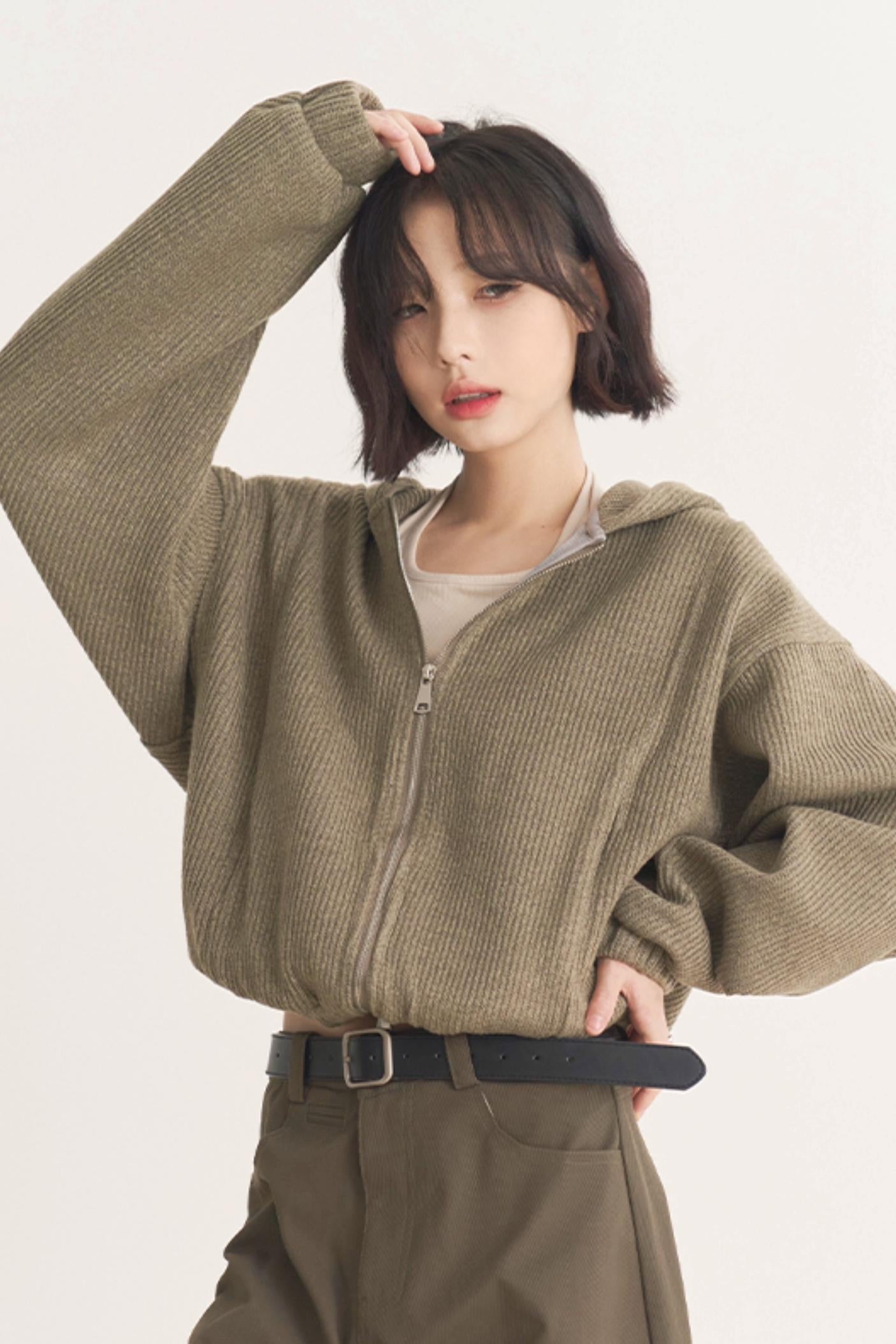 ジャケット グラビティ ソリッドモデル ミュージアム 多用途 ショート 春/秋 カラー レディース ウール - トップス フード付き