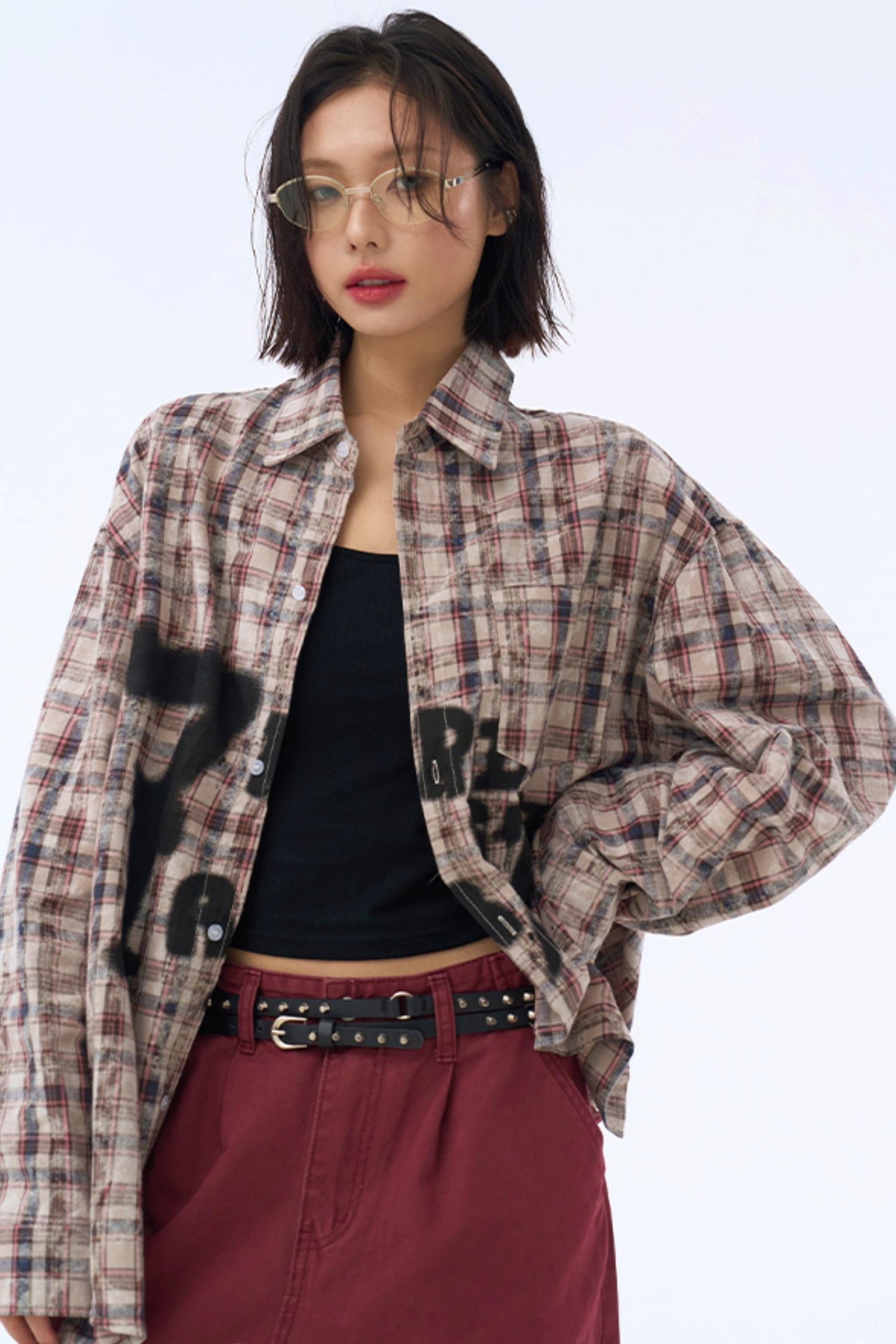 シャツ チェック柄 グラフィック アーバンチェック