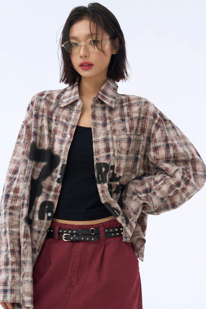 シャツ チェック柄 グラフィック アーバンチェック